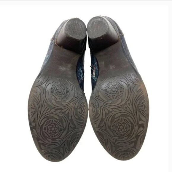 Spring Step L'Artiste Nancies Black Multi Mid Calf Boots - Size 5.5 - Picture 7 of 11